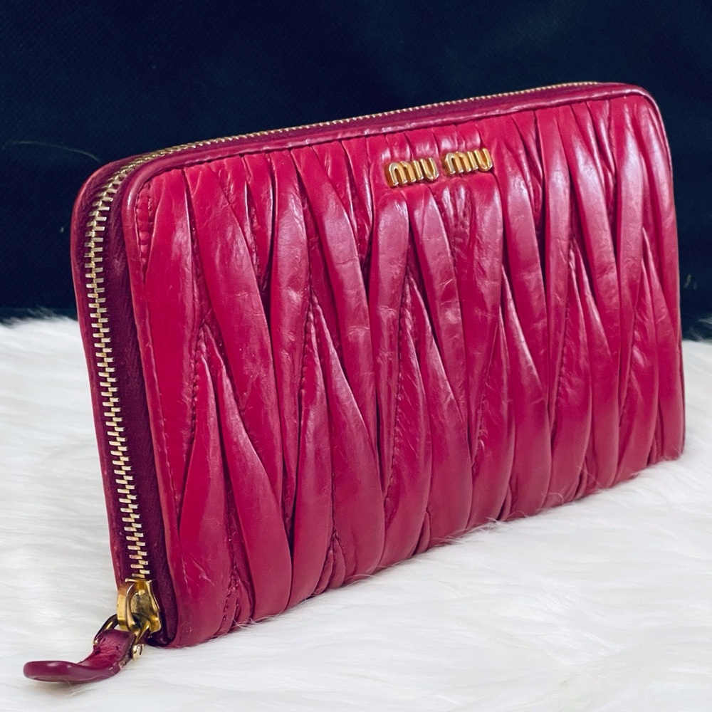 Miu Miu Leather Zip Around Wallet - image 4